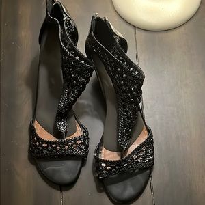 Donald J. Pliner woven open toe heels
